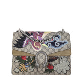 Gucci Dionysus GG Supreme Bird Embroidered Medium Shoulder Bag