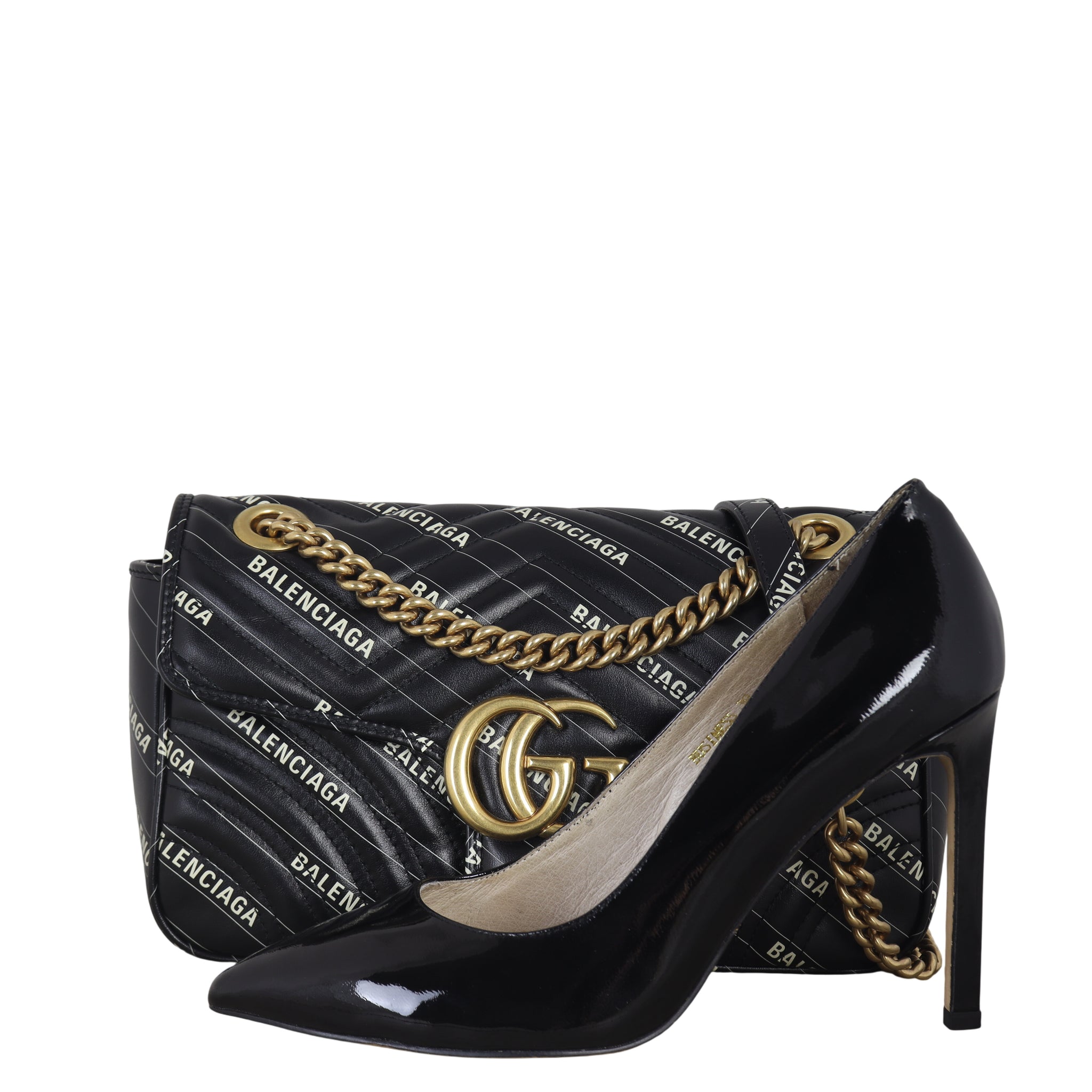 Gucci x Balenciaga The Hacker Project GG Marmont Matelasse Small Shoulder Bag