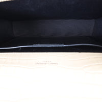 Saint Laurent Kate Tassel Chain Bag Medium Croc-Embossed