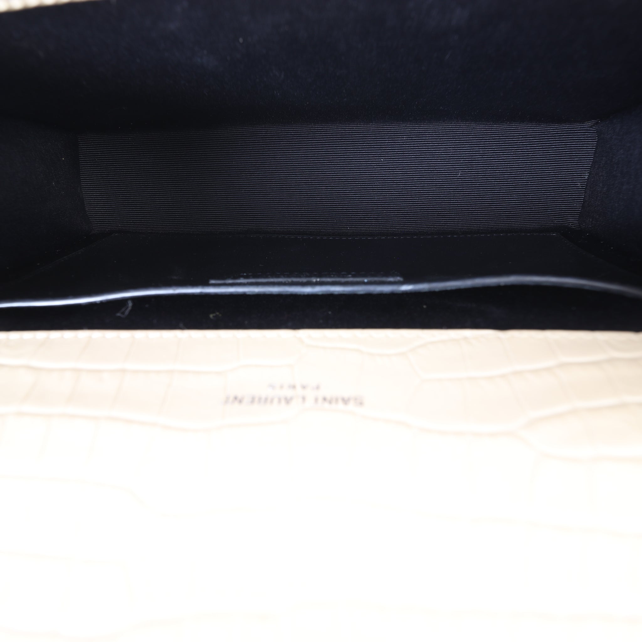 Saint Laurent Kate Tassel Chain Bag Medium Croc-Embossed