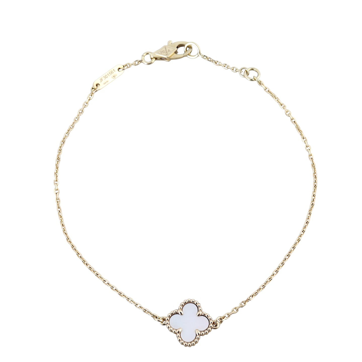 Van Cleef & Arpels Sweet Alhambra Mother of Pearl 18k Yellow Gold Bracelet