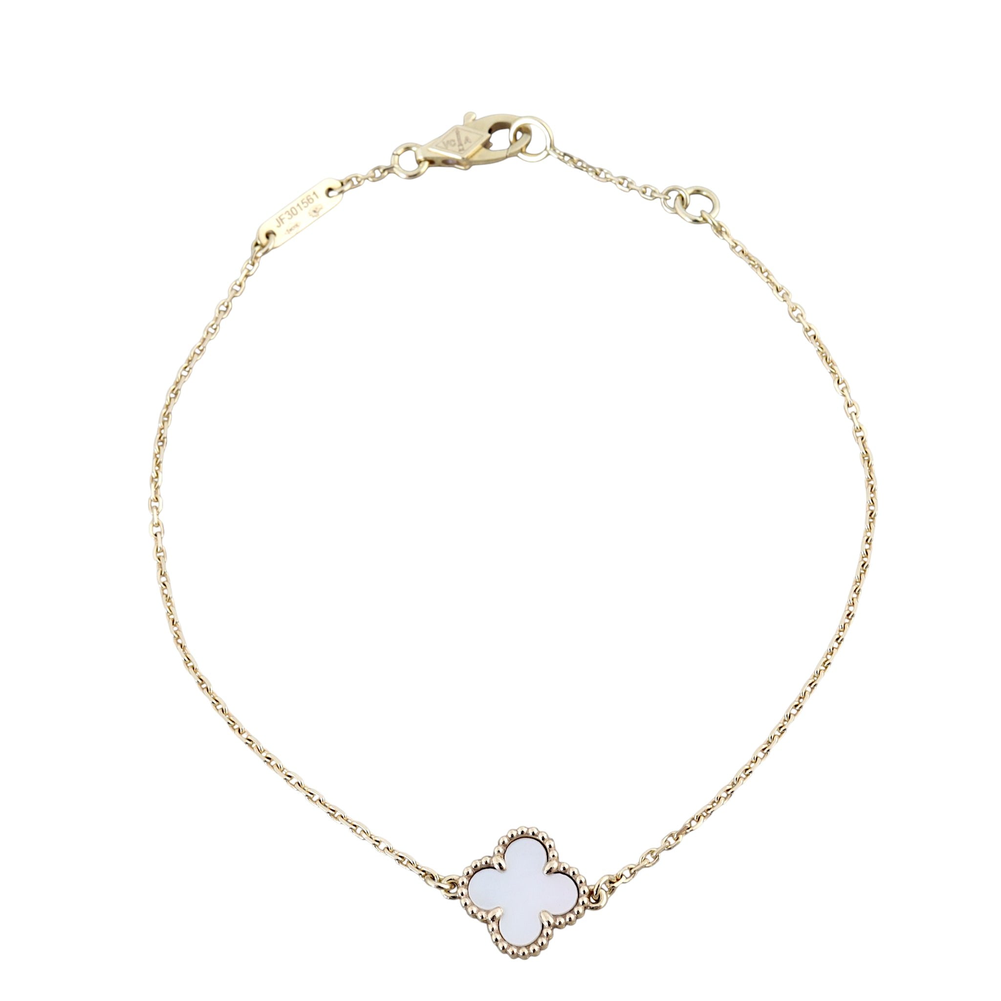 Van Cleef & Arpels Sweet Alhambra Mother of Pearl 18k Yellow Gold Bracelet