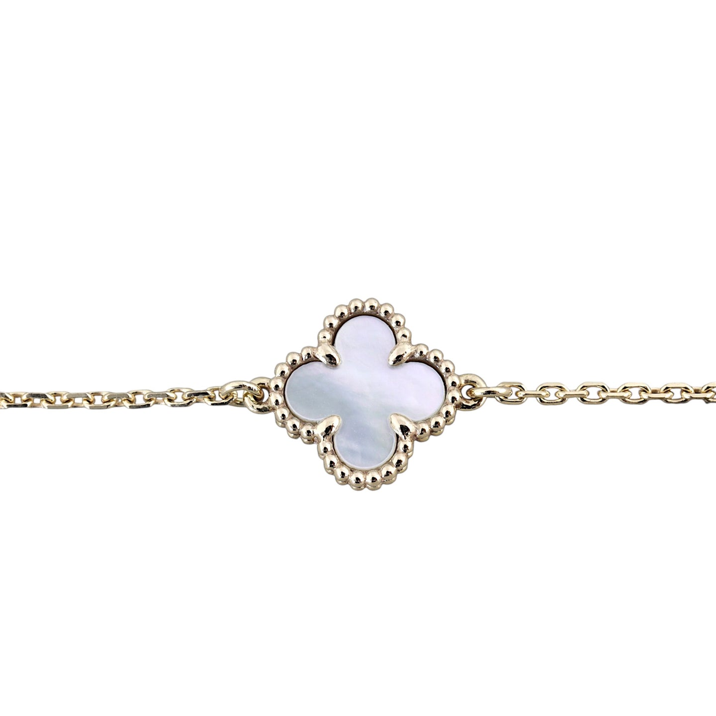 Van Cleef & Arpels Sweet Alhambra Mother of Pearl 18k Yellow Gold Bracelet