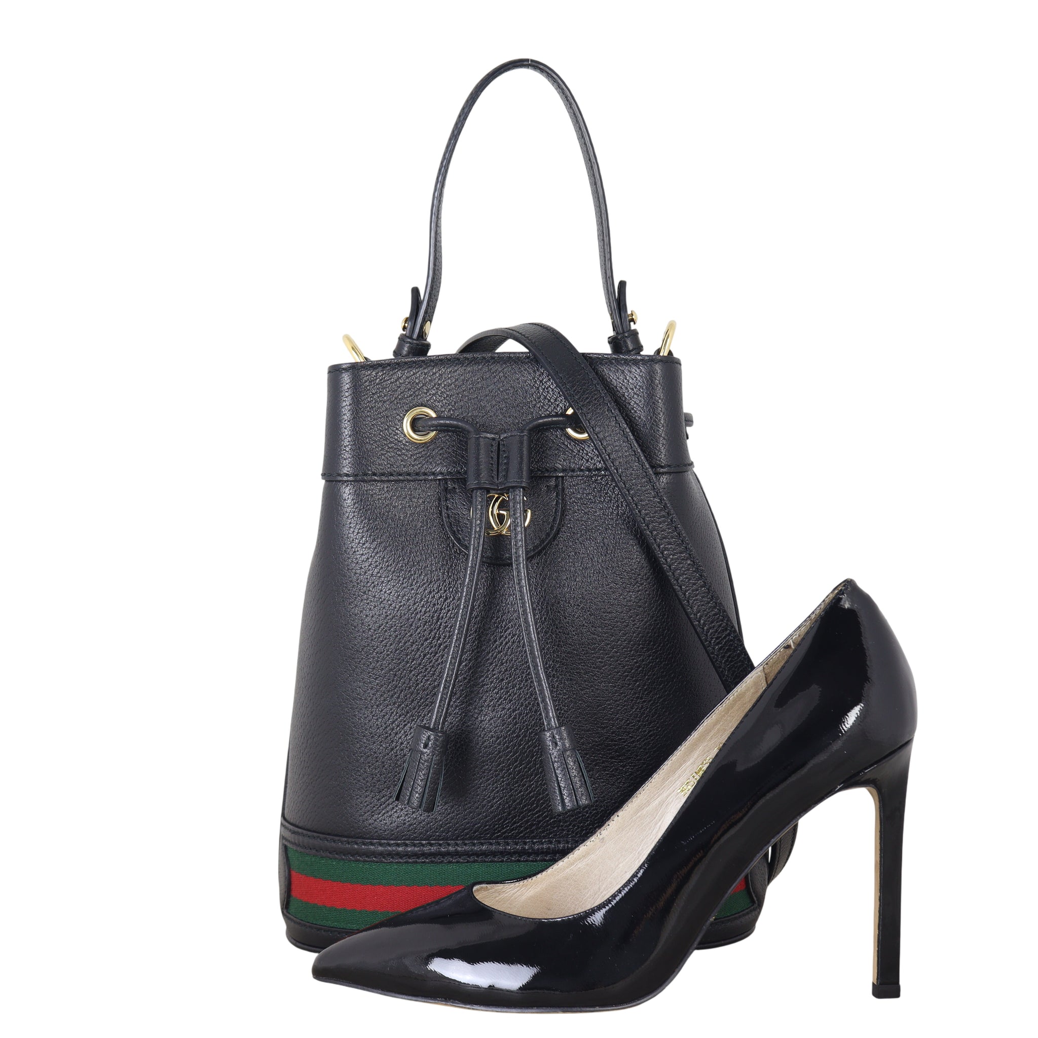 Gucci Ophidia Leather Bucket Bag Mini