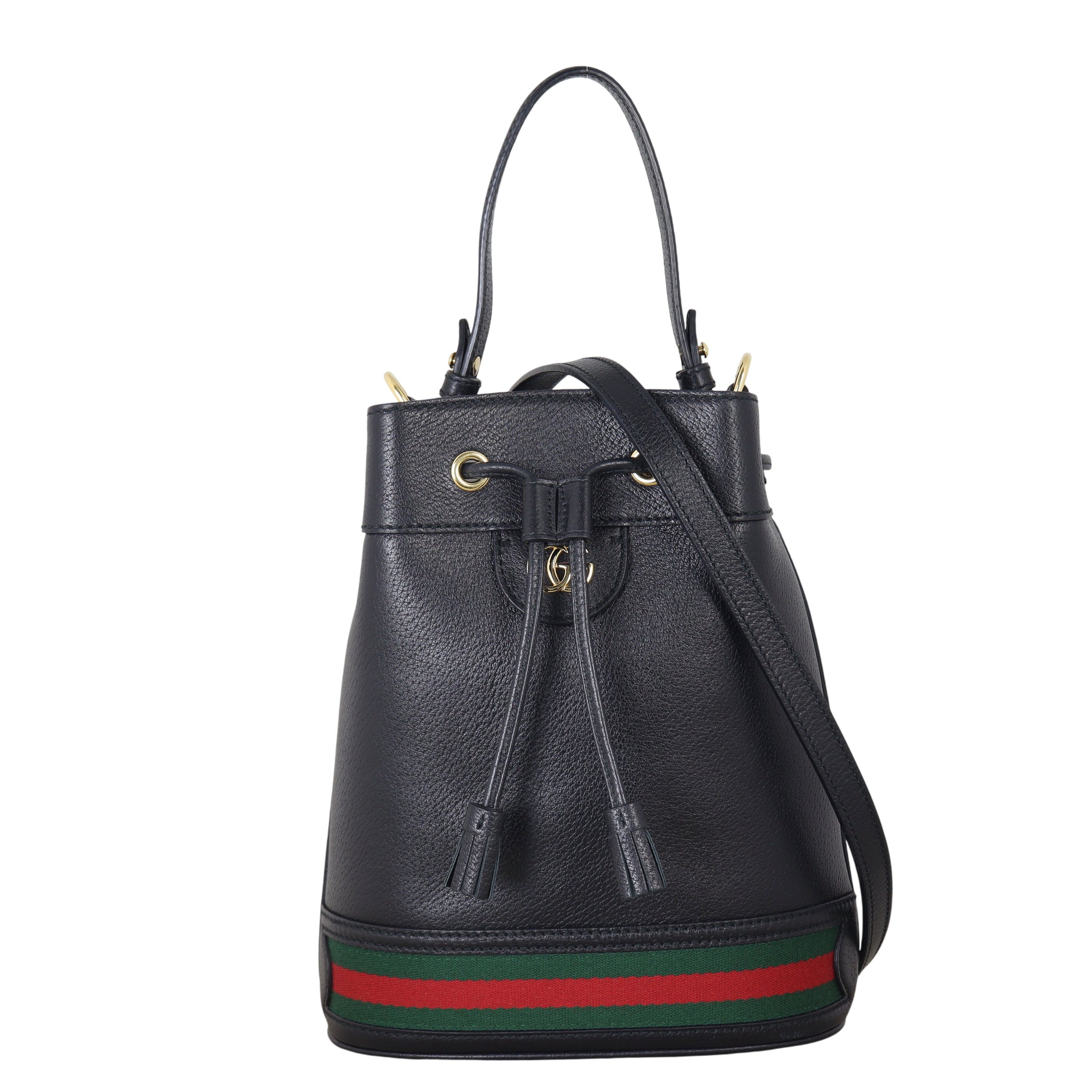 Gucci Ophidia Leather Bucket Bag Mini
