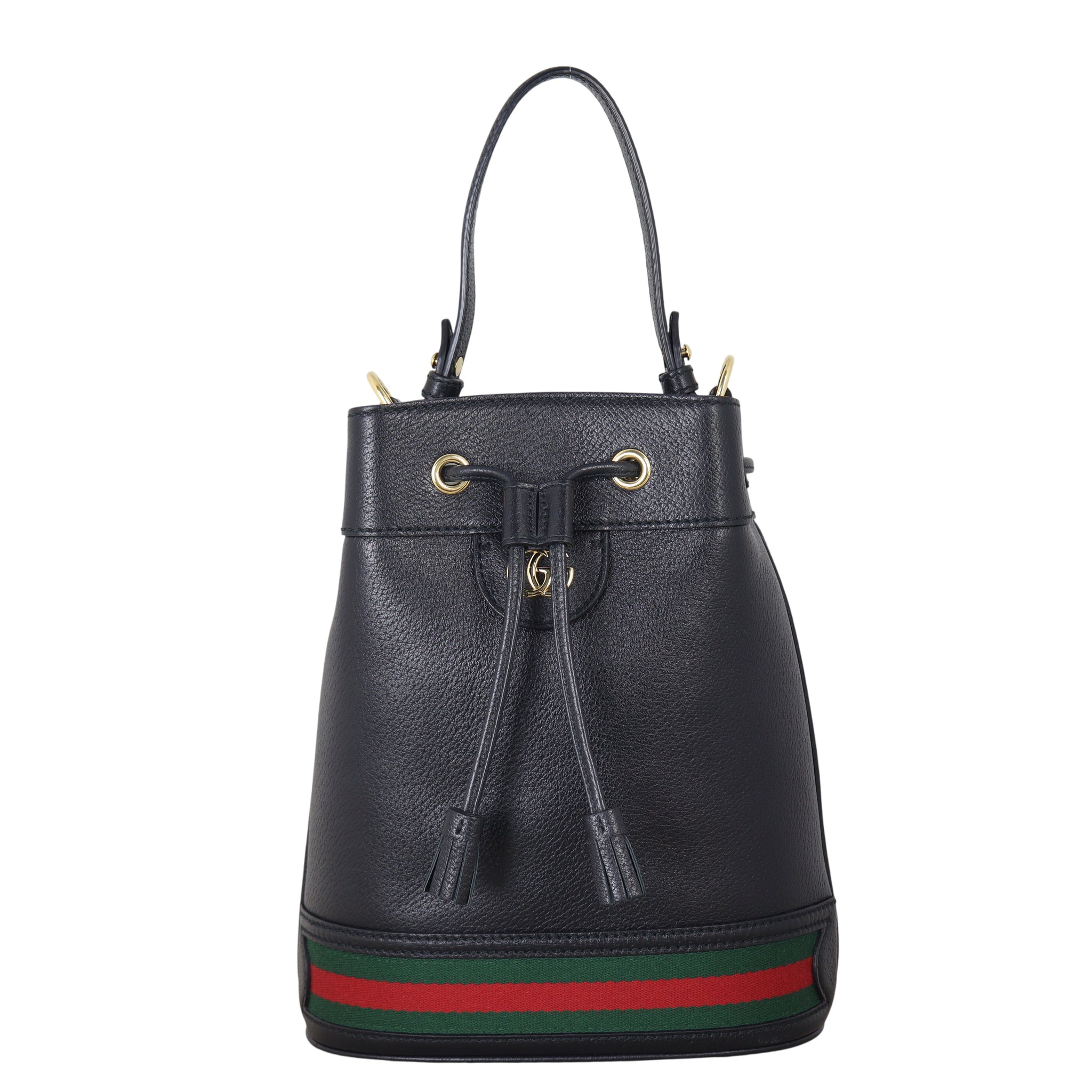 Gucci Ophidia Leather Bucket Bag Mini