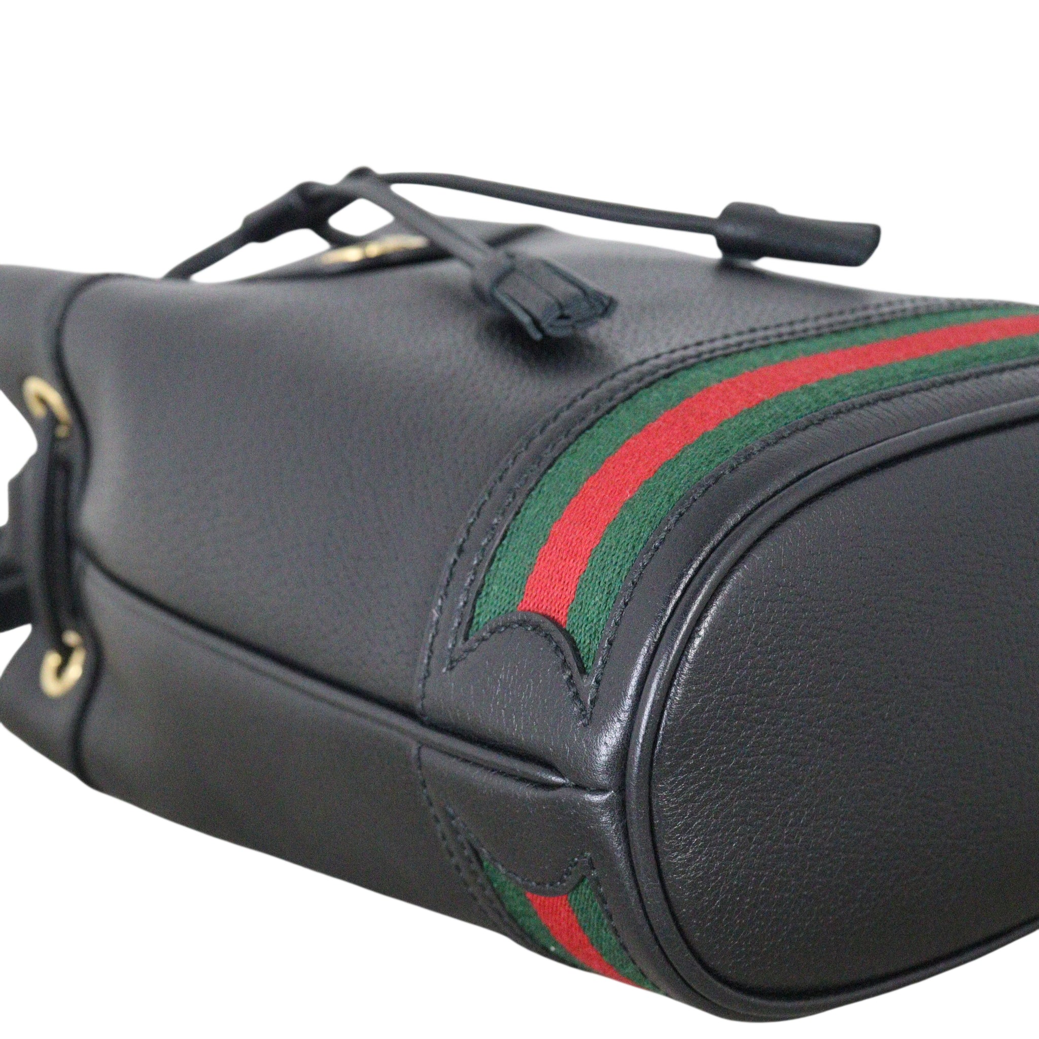 Gucci Ophidia Leather Bucket Bag Mini