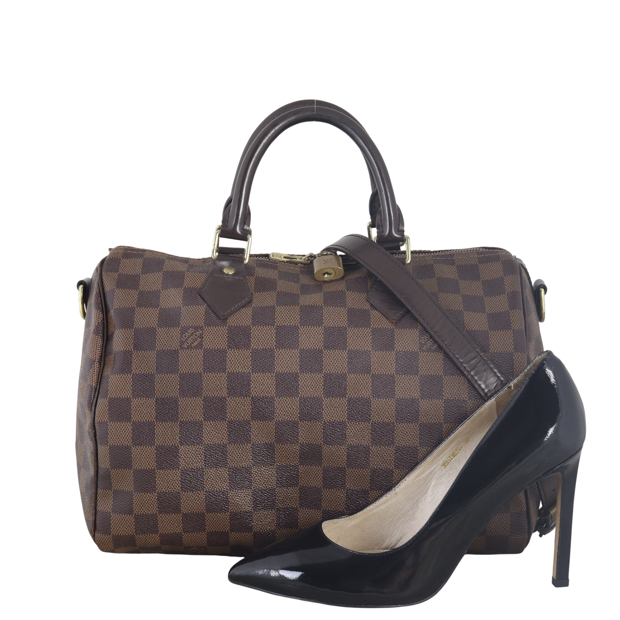 Louis Vuitton Speedy 30 Bandouliere Damier Ebene