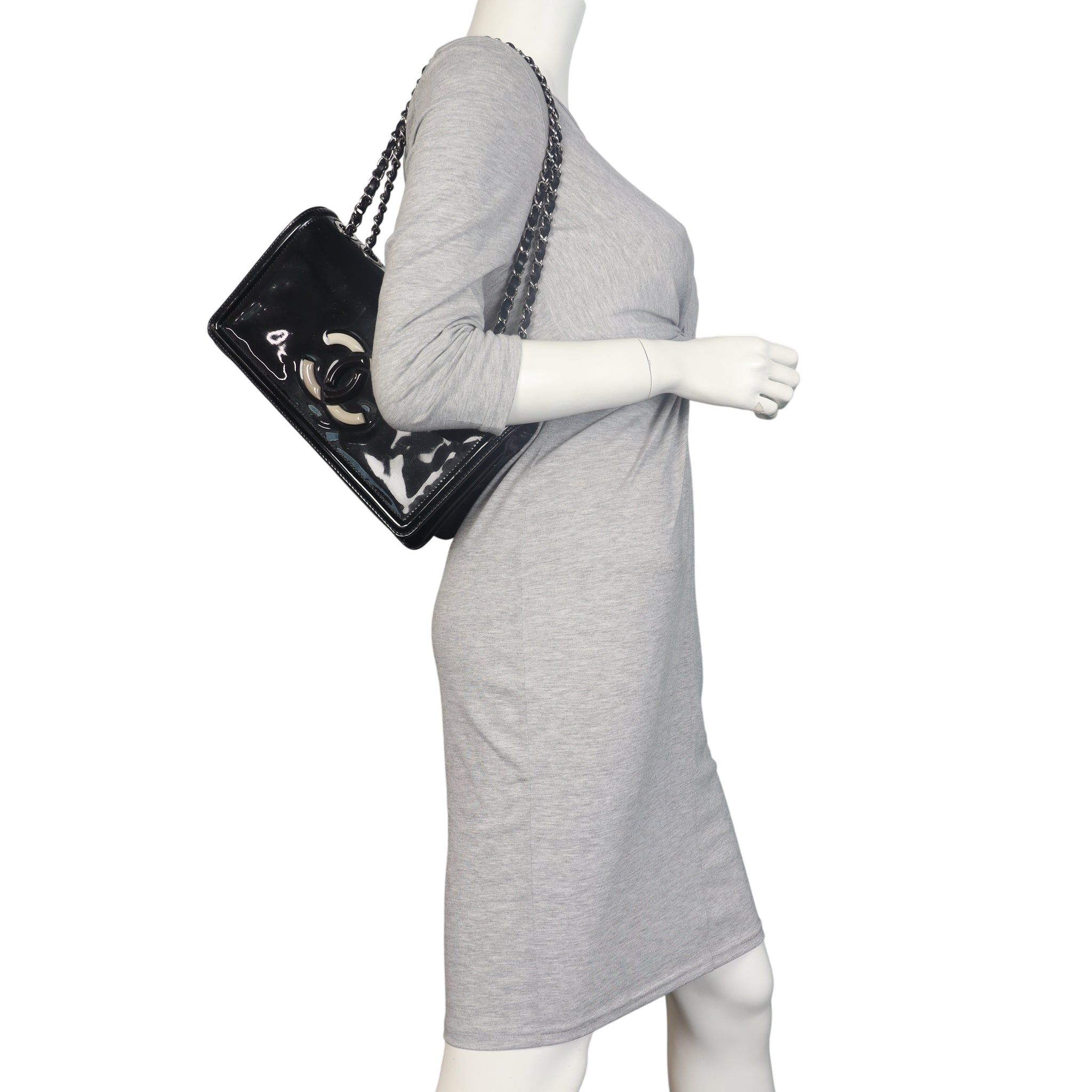 Chanel CC Vinyl Lipstick Ligne Flap Bag