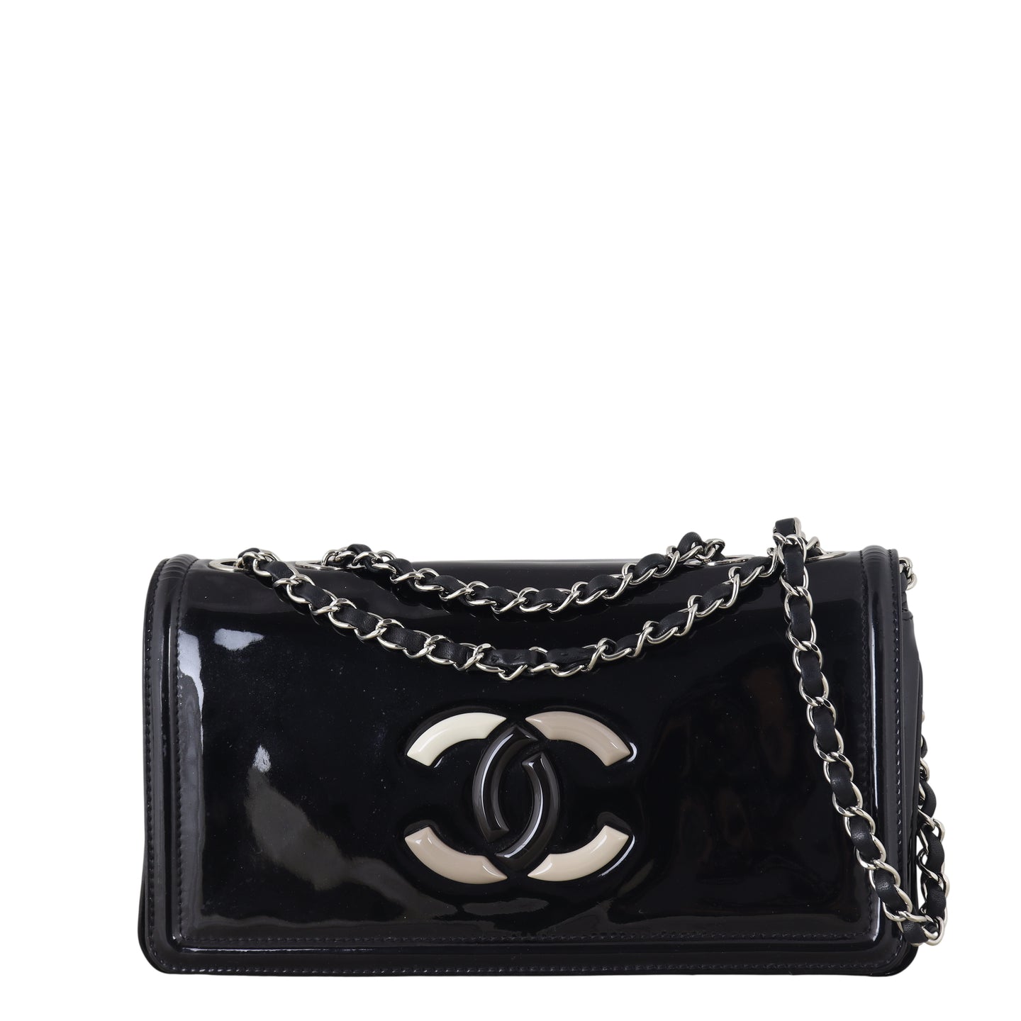 Chanel CC Vinyl Lipstick Ligne Flap Bag