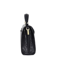Saint Laurent Cassandra Top Handle Mini Croc-Embossed