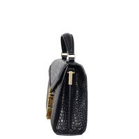 Saint Laurent Cassandra Top Handle Mini Croc-Embossed
