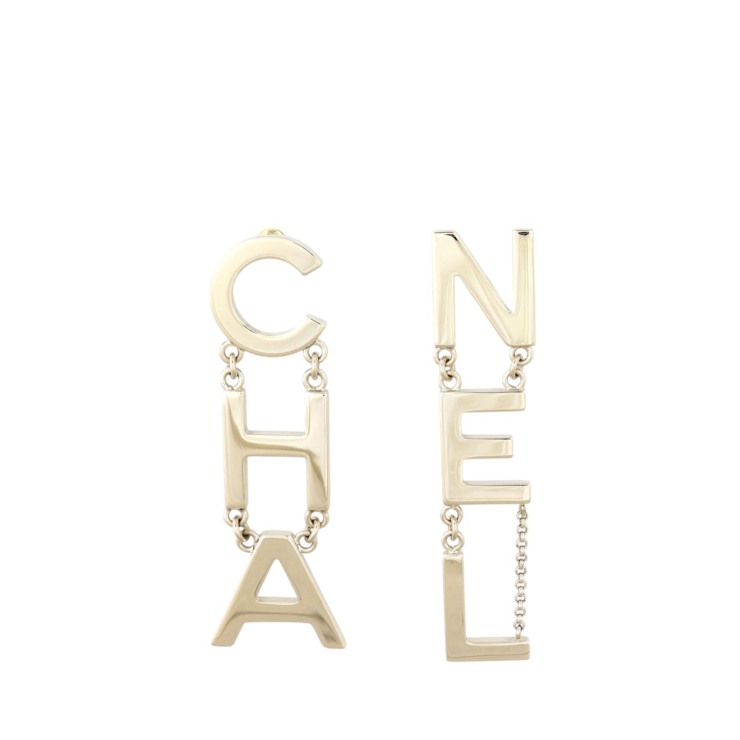 Chanel 'CHA-NEL' Stud Earrings