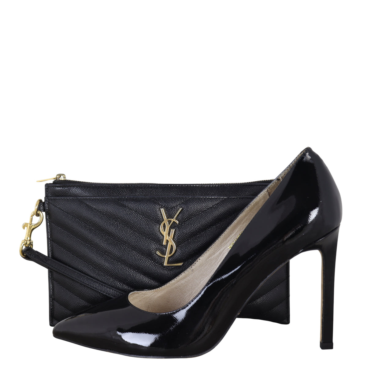 Saint Laurent Cassandre Monogram Matelasse Pouch