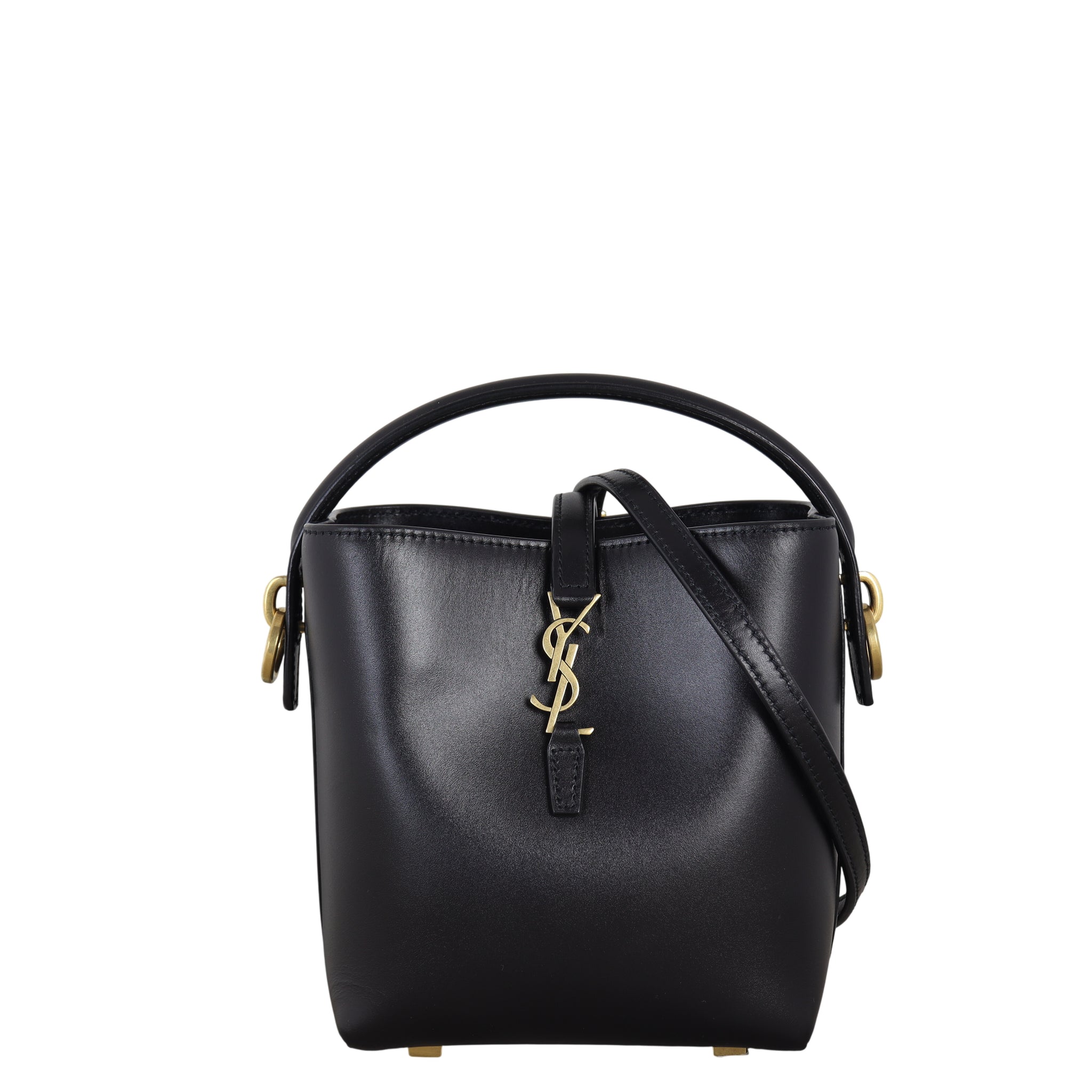 Saint Laurent Le 37 Mini Leather Bucket Bag