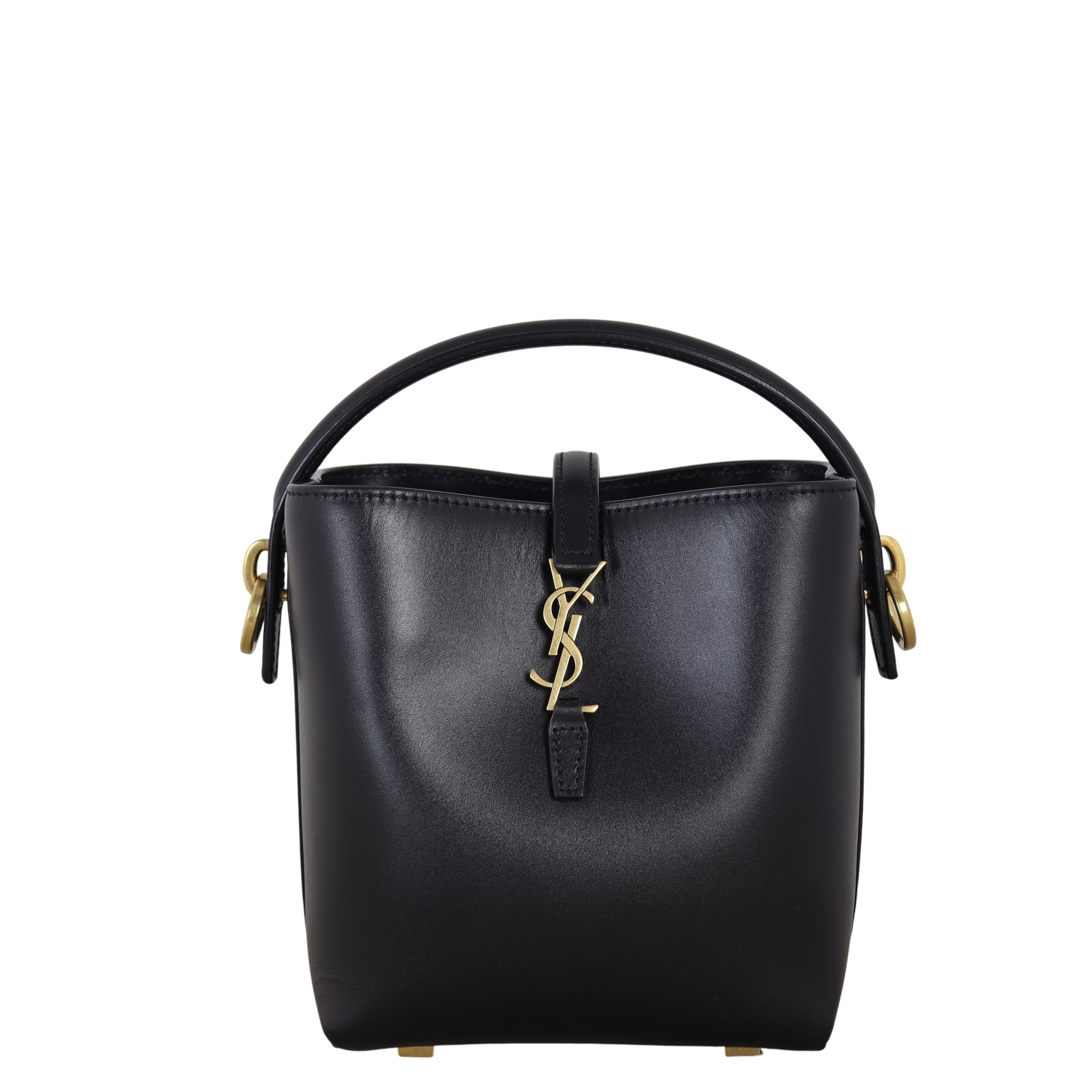 Saint Laurent Le 37 Mini Leather Bucket Bag