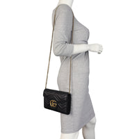 Gucci GG Marmont Matelasse Chain Wallet