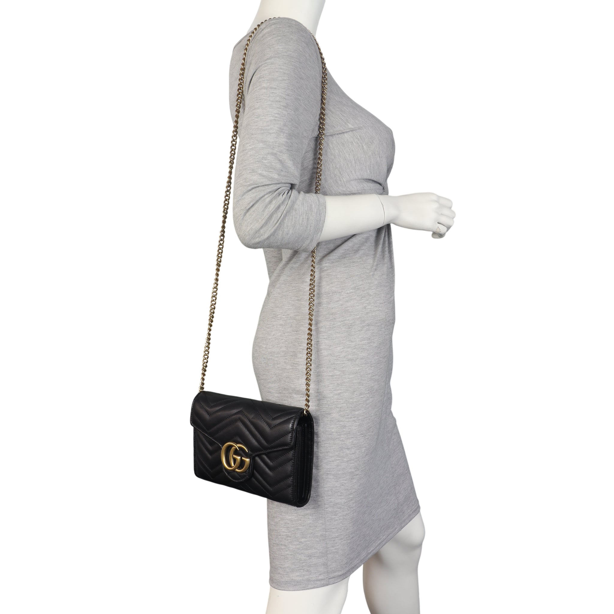 Gucci GG Marmont Matelasse Chain Wallet