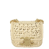 Celine Triomphe Claude Mini Bag Raffia
