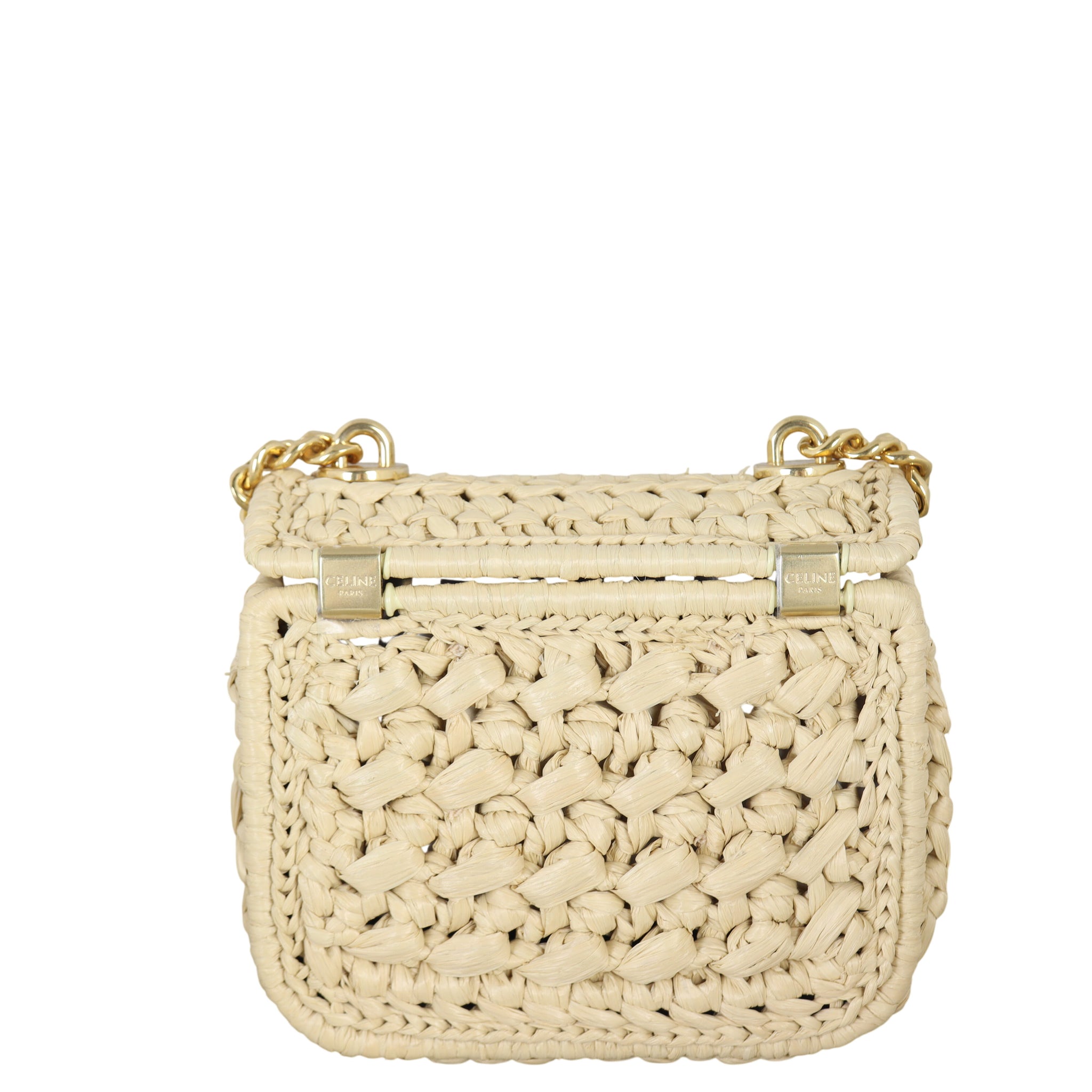 Celine Triomphe Claude Mini Bag Raffia