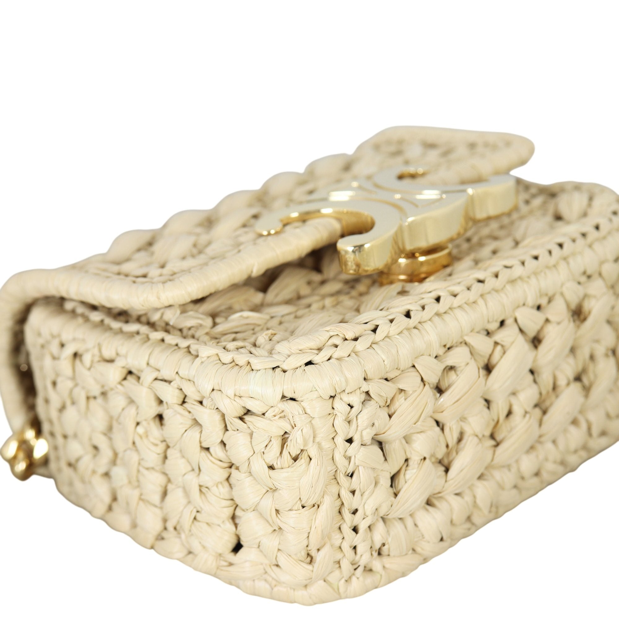 Celine Triomphe Claude Mini Bag Raffia