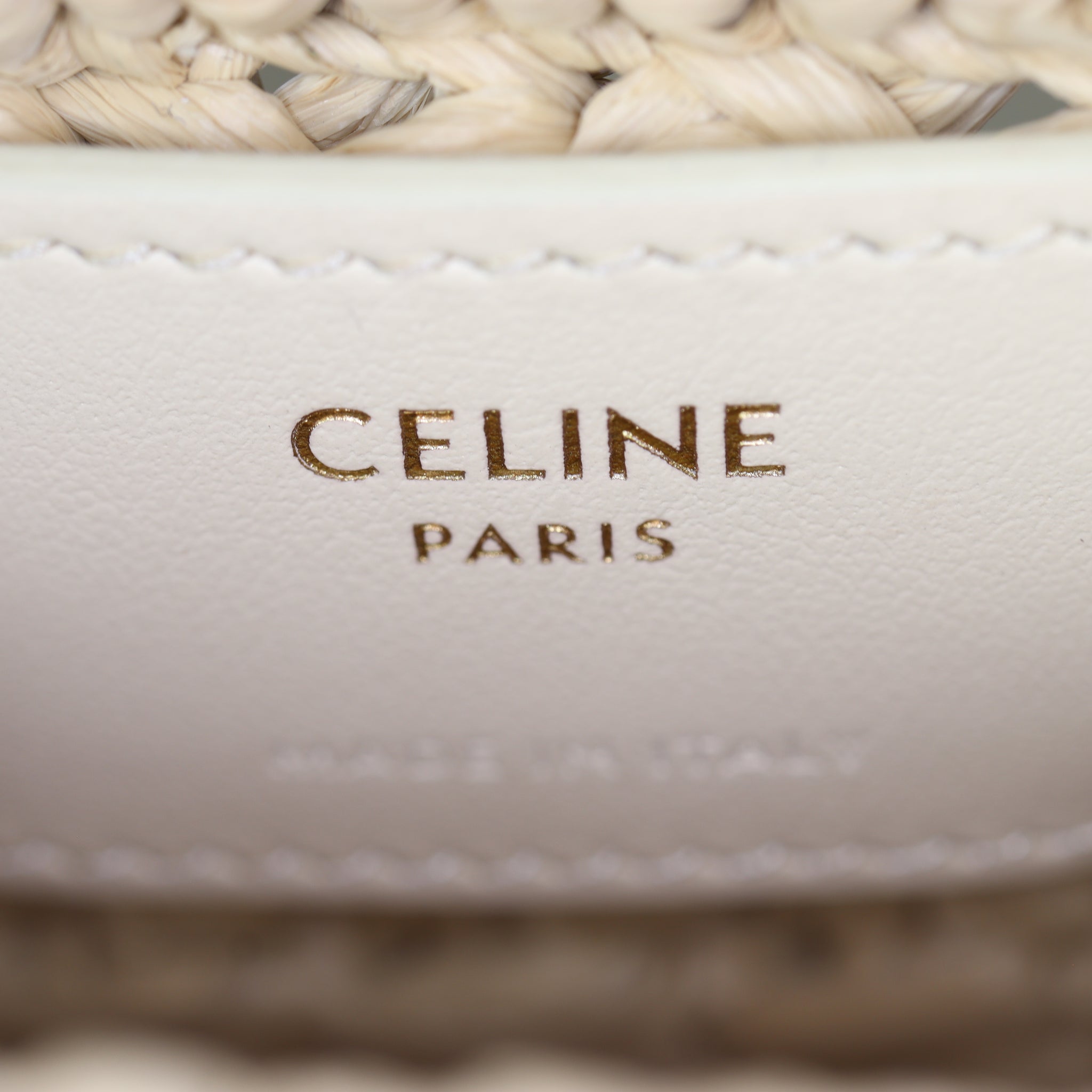Celine Triomphe Claude Mini Bag Raffia