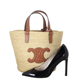 Celine Classic Panier Raffia Tote Teen