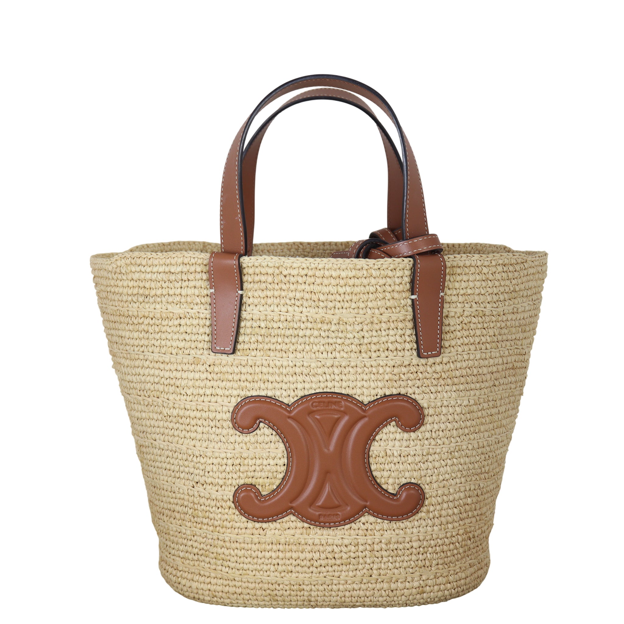 Celine Classic Panier Raffia Tote Teen