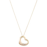 Tiffany & Co Elsa Peretti Open Heart 18k Rose Gold Pendant Necklace