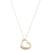 Tiffany & Co Elsa Peretti Open Heart 18k Rose Gold Pendant Necklace