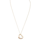 Tiffany & Co Elsa Peretti Open Heart 18k Rose Gold Pendant Necklace
