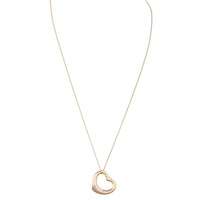 Tiffany & Co Elsa Peretti Open Heart 18k Rose Gold Pendant Necklace