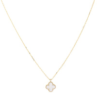 Van Cleef & Arpels Sweet Alhambra Mother of Pearl 18k Yellow Gold Necklace