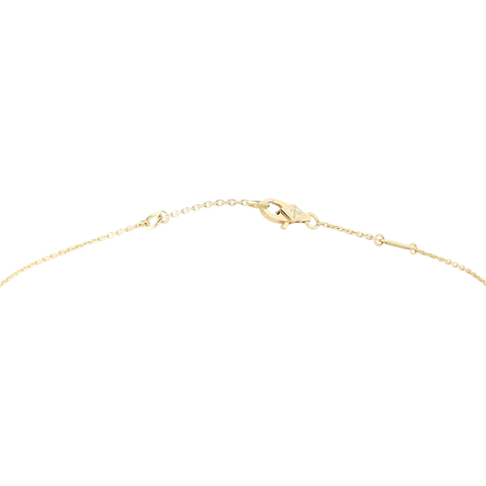 Van Cleef & Arpels Sweet Alhambra Mother of Pearl 18k Yellow Gold Necklace