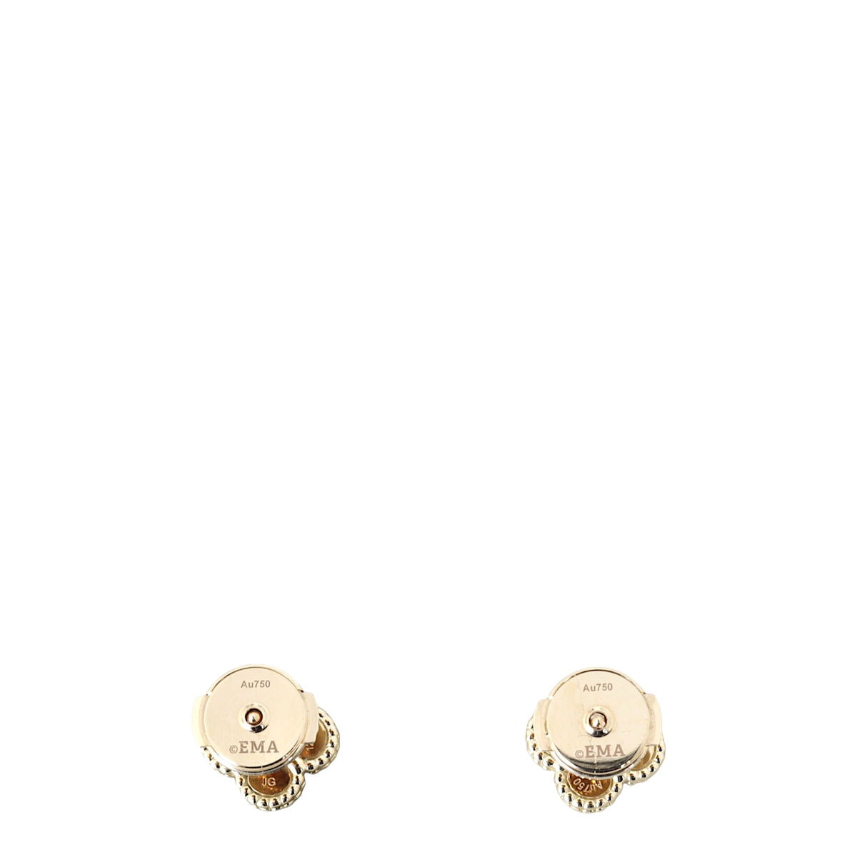 Van Cleef & Arpels Sweet Alhambra Mother of Pearl 18k Yellow Gold Earrings