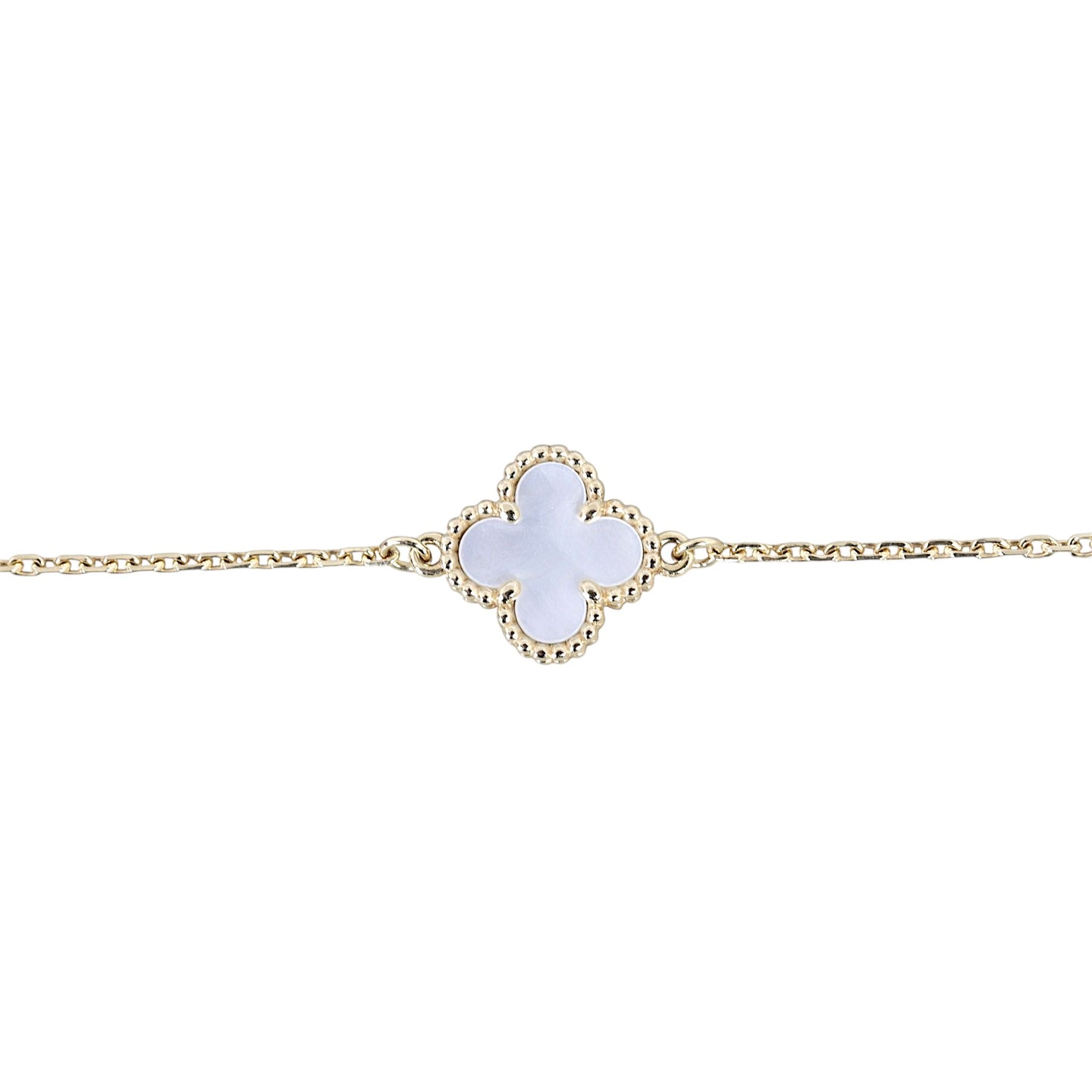 Van Cleef & Arpels Sweet Alhambra Mother of Pearl 18k Yellow Gold Bracelet