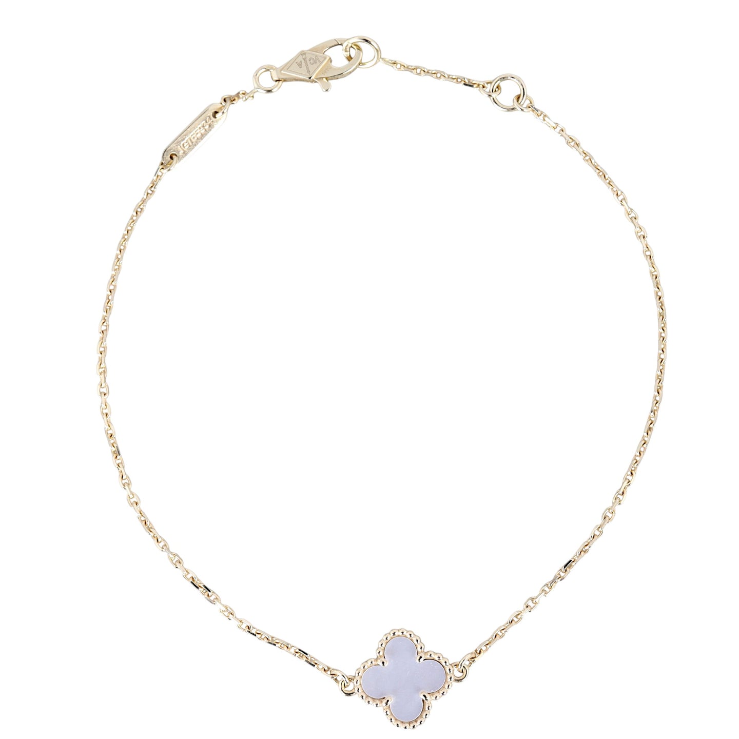 Van Cleef & Arpels Sweet Alhambra Mother of Pearl 18k Yellow Gold Bracelet