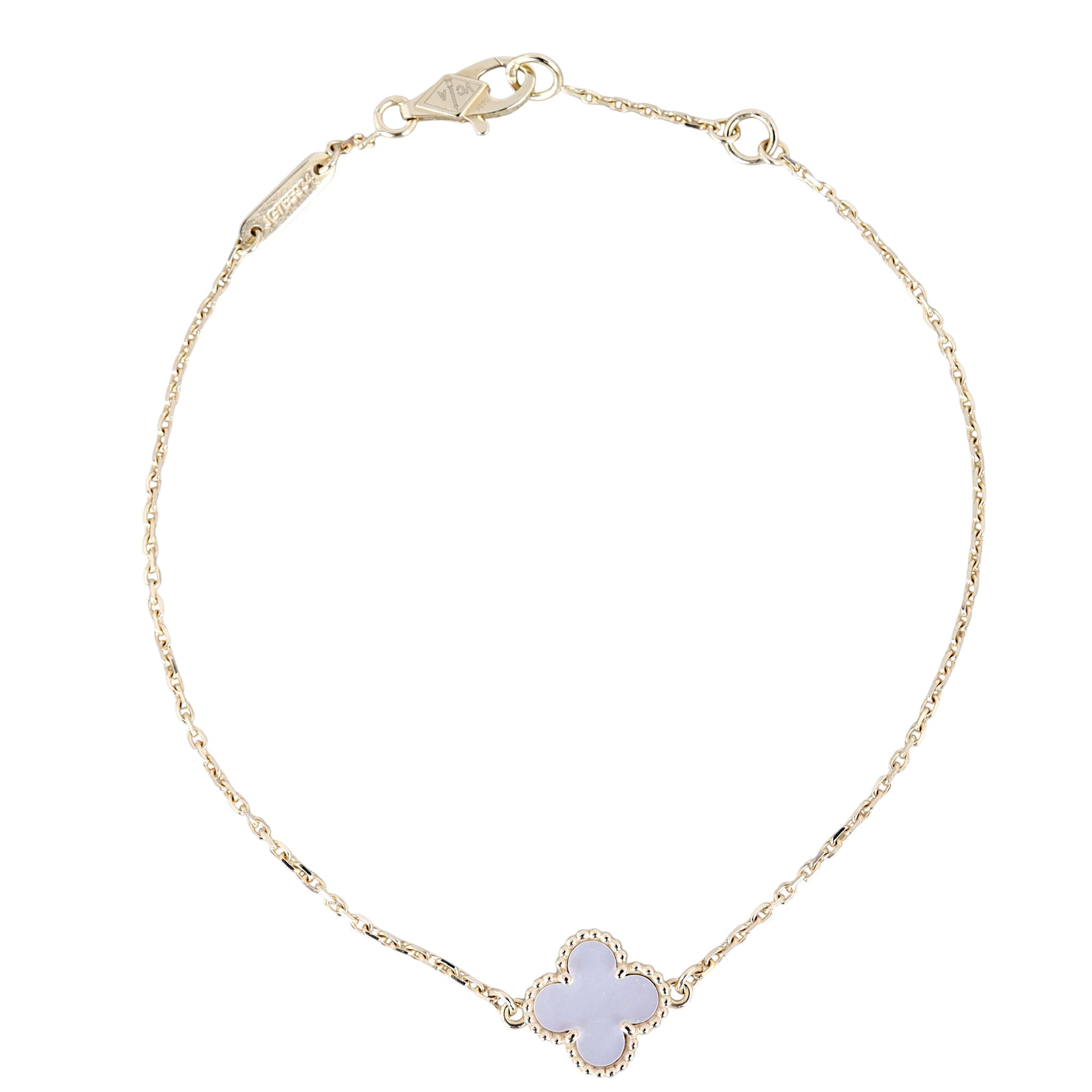 Van Cleef & Arpels Sweet Alhambra Mother of Pearl 18k Yellow Gold Bracelet