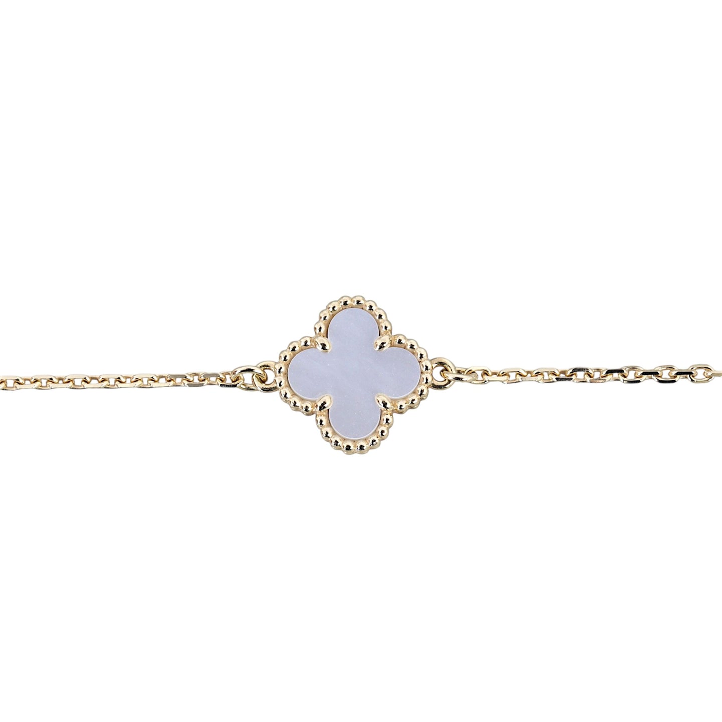 Van Cleef & Arpels Sweet Alhambra Mother of Pearl 18k Yellow Gold Bracelet