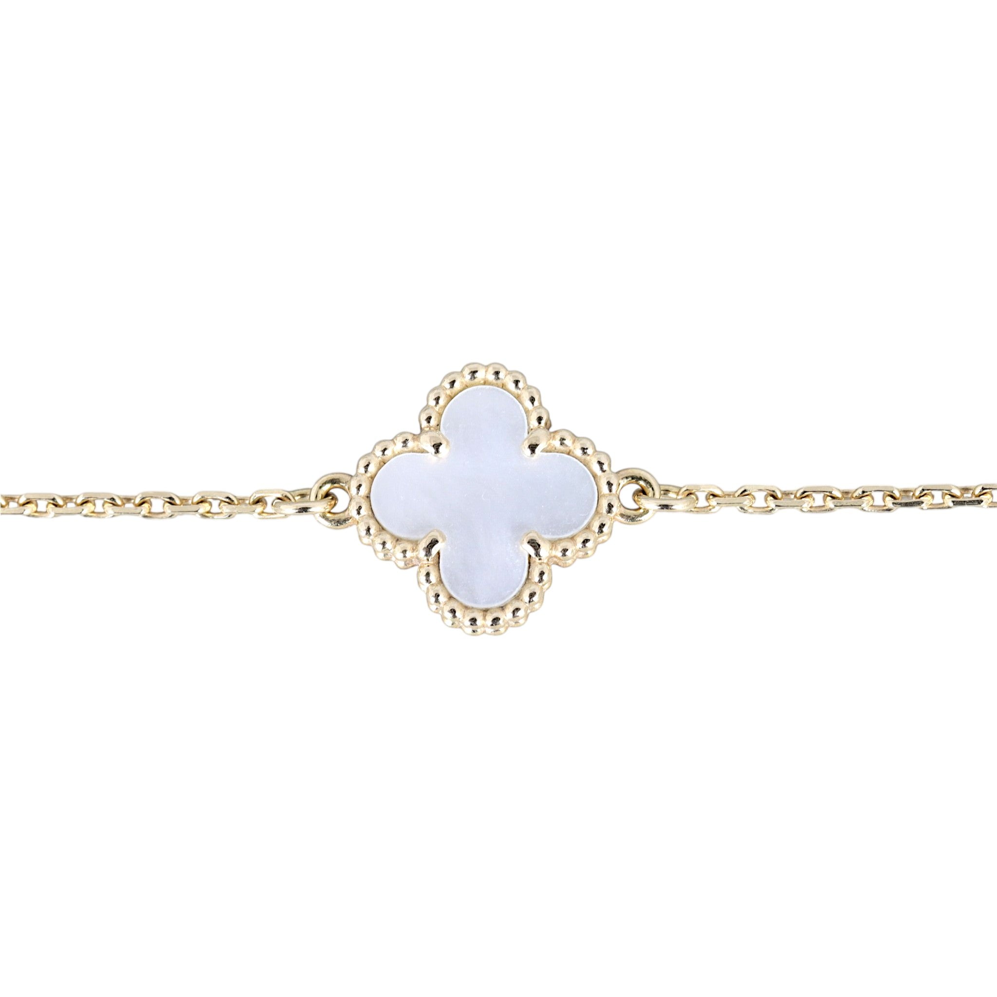 Van Cleef & Arpels Sweet Alhambra Mother of Pearl 18k Yellow Gold Bracelet