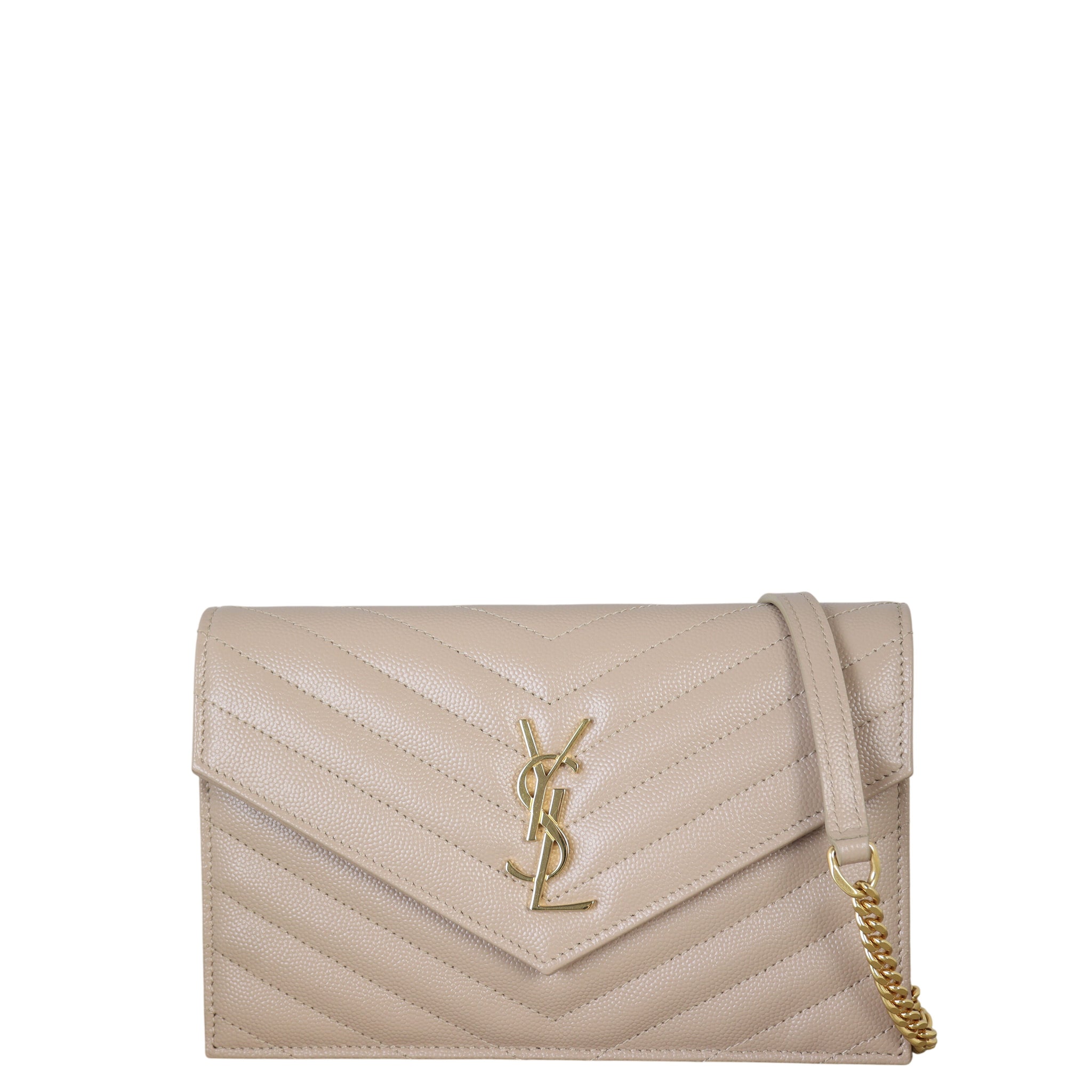 Saint Laurent Cassandre Envelope Chain Wallet