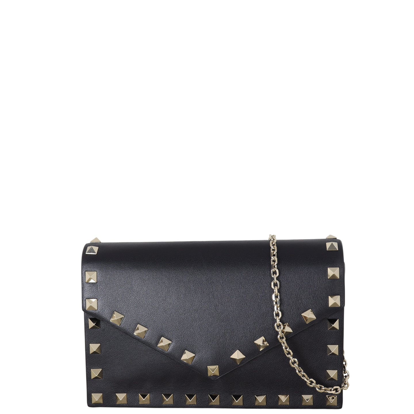 Valentino Rockstud Envelope Chain Wallet