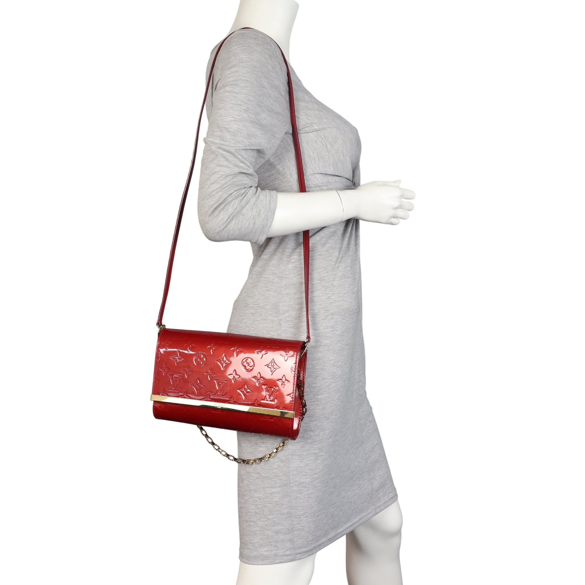 Louis Vuitton Ana Chain Clutch Monogram Vernis