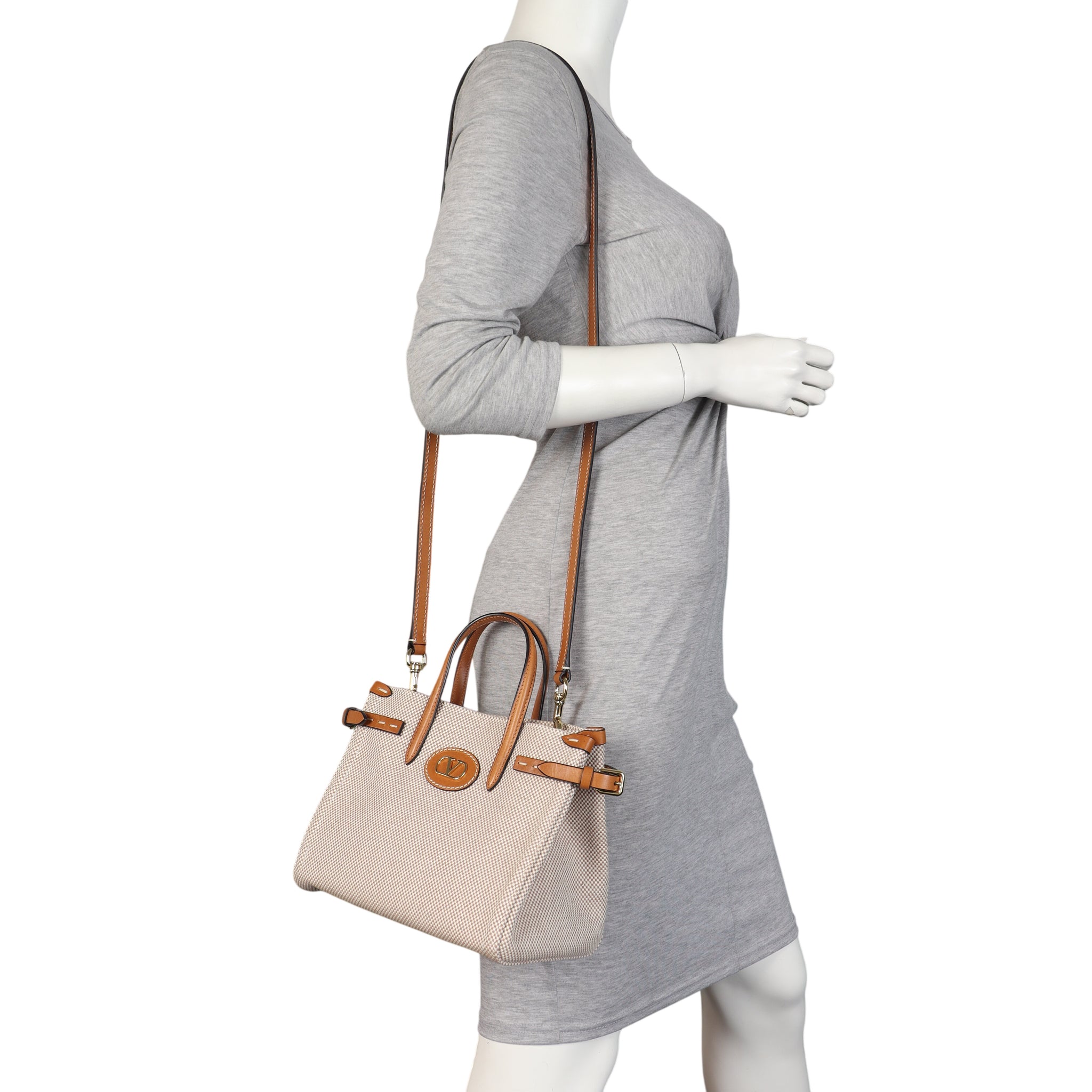 Valentino Antibes Canvas Tote Small
