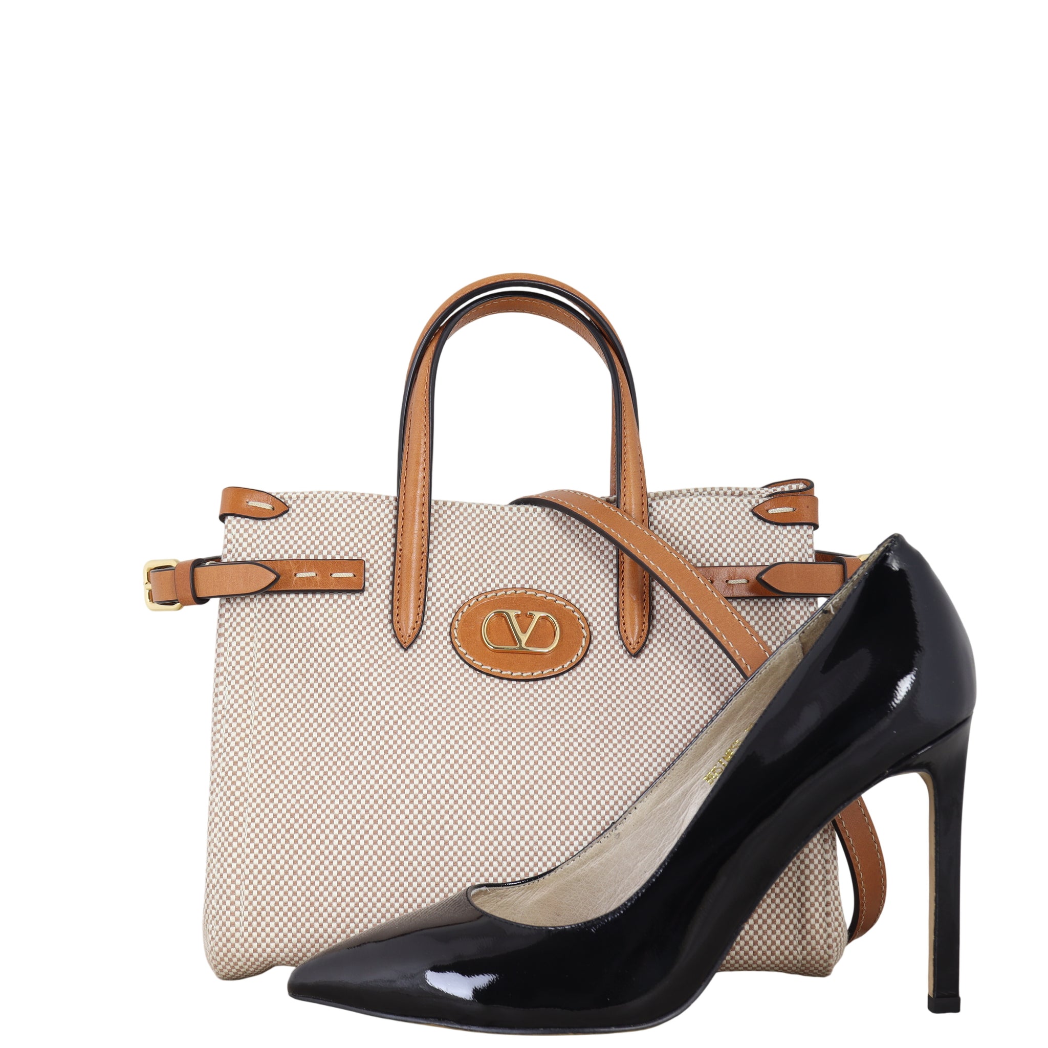 Valentino Antibes Canvas Tote Small