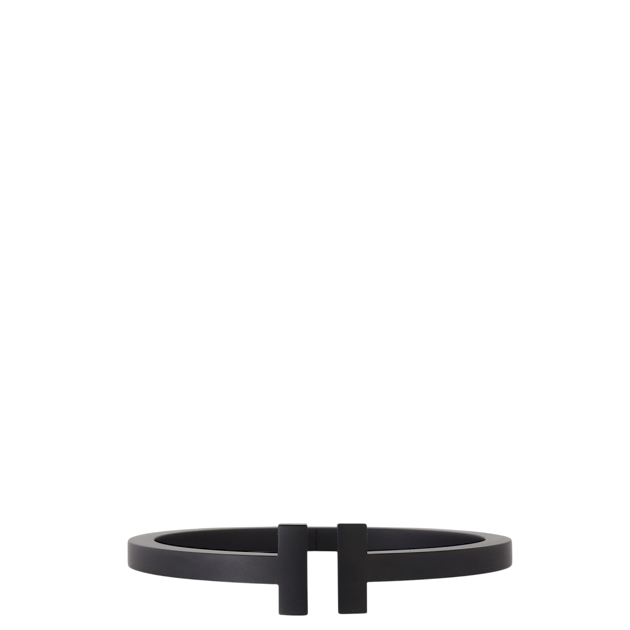 Tiffany & Co T Square Black Stainless Steel Bracelet