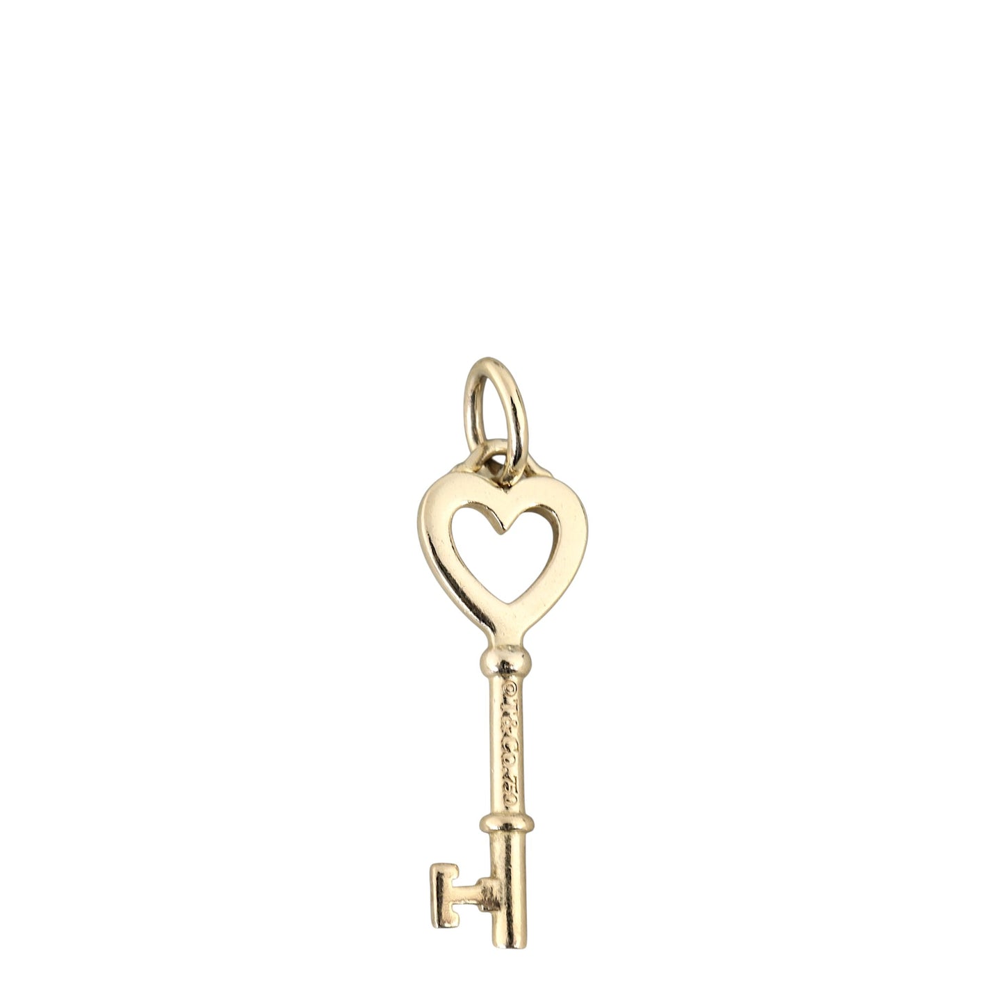 Tiffany & Co 18k Yellow Gold Heart Key Pendant