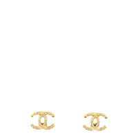 Chanel Textured CC Stud Earrings