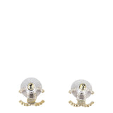 Chanel Textured CC Stud Earrings