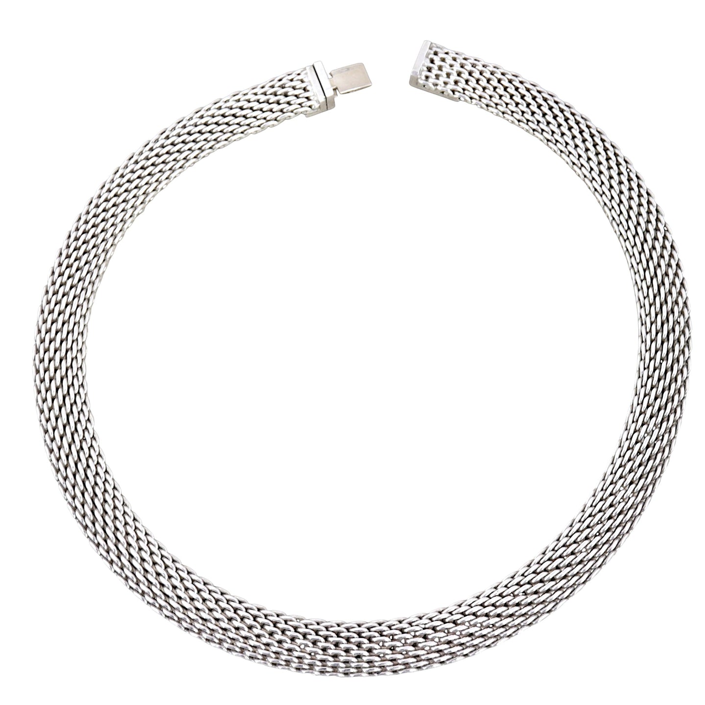Tiffany & Co Somerset Mesh Sterling Silver Necklace